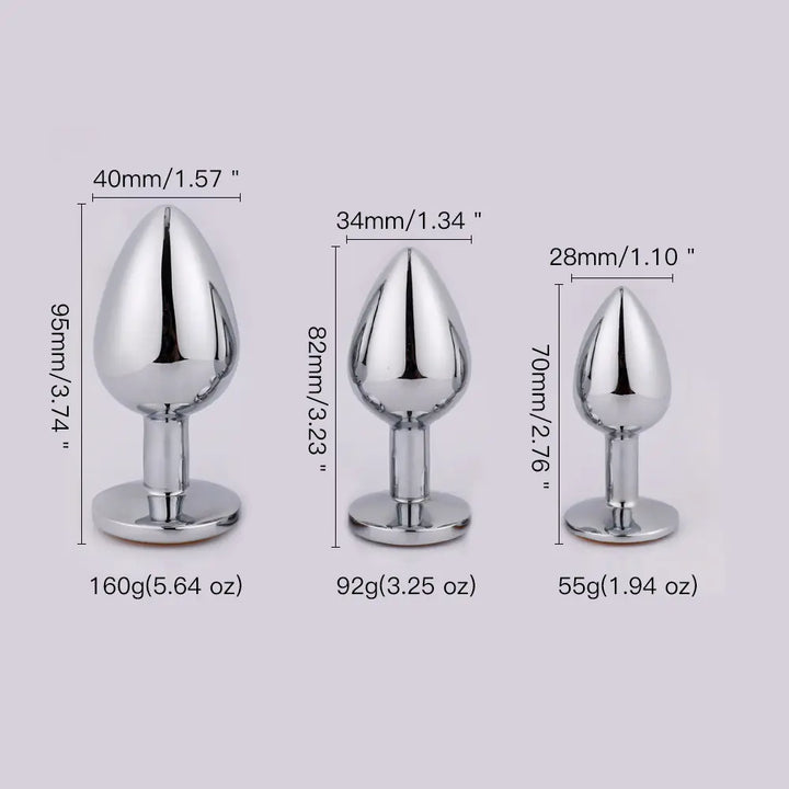 Metallic Smiley Face Anal Plug for Adult Pleasure