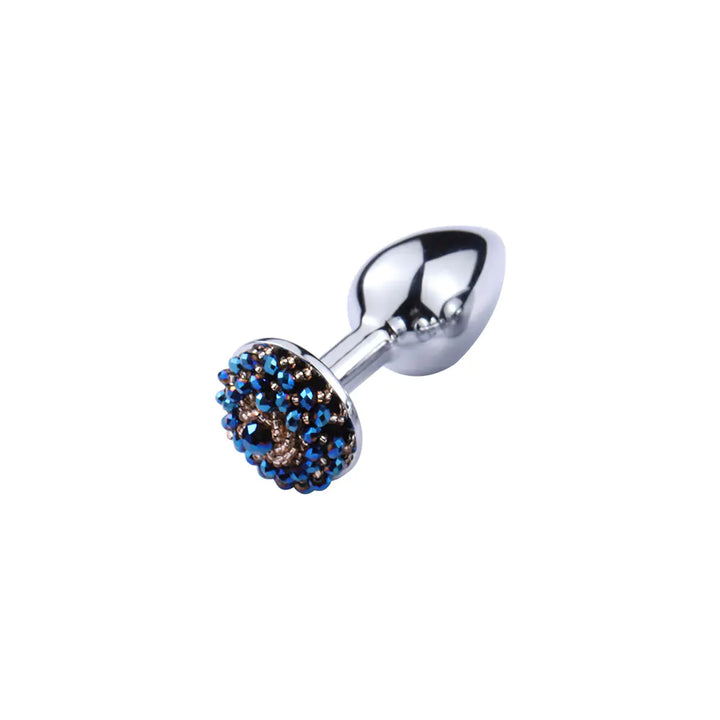 Metal Anal Plug with Gem for Adult Pleasure (Unisex)