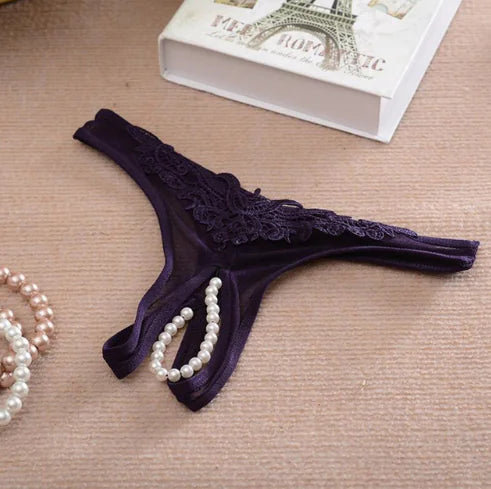 Pearl Lingerie, Open-Crotch Pants, Erotic Underwear