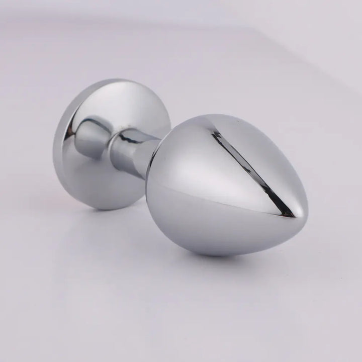 Metallic Smiley Face Anal Plug for Adult Pleasure