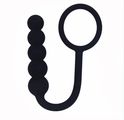 Silicone Beaded Anal Plug with Graduated Design