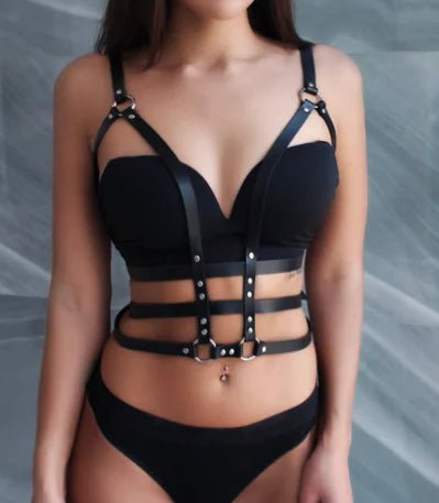 Leather Harness for Bust or Leg - Adult Accessory (One Piece)