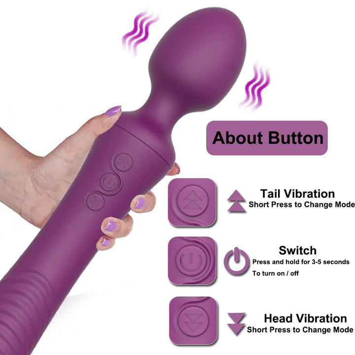 USB Rechargeable Dual-Head G-Spot Vibrator for Adults