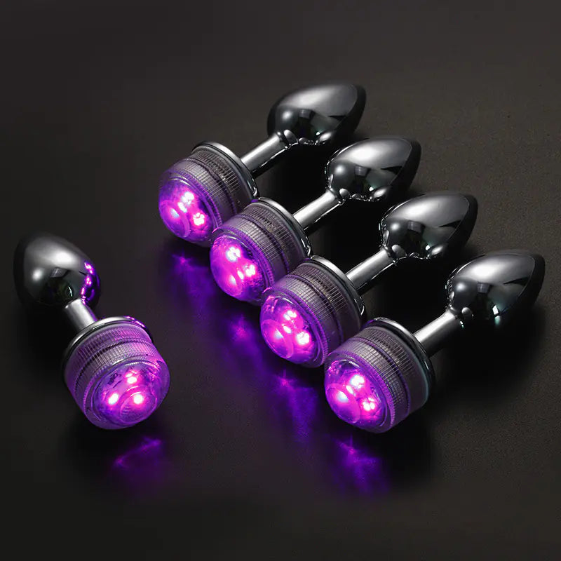 Remote Control Color-Changing Metal Anal Plug