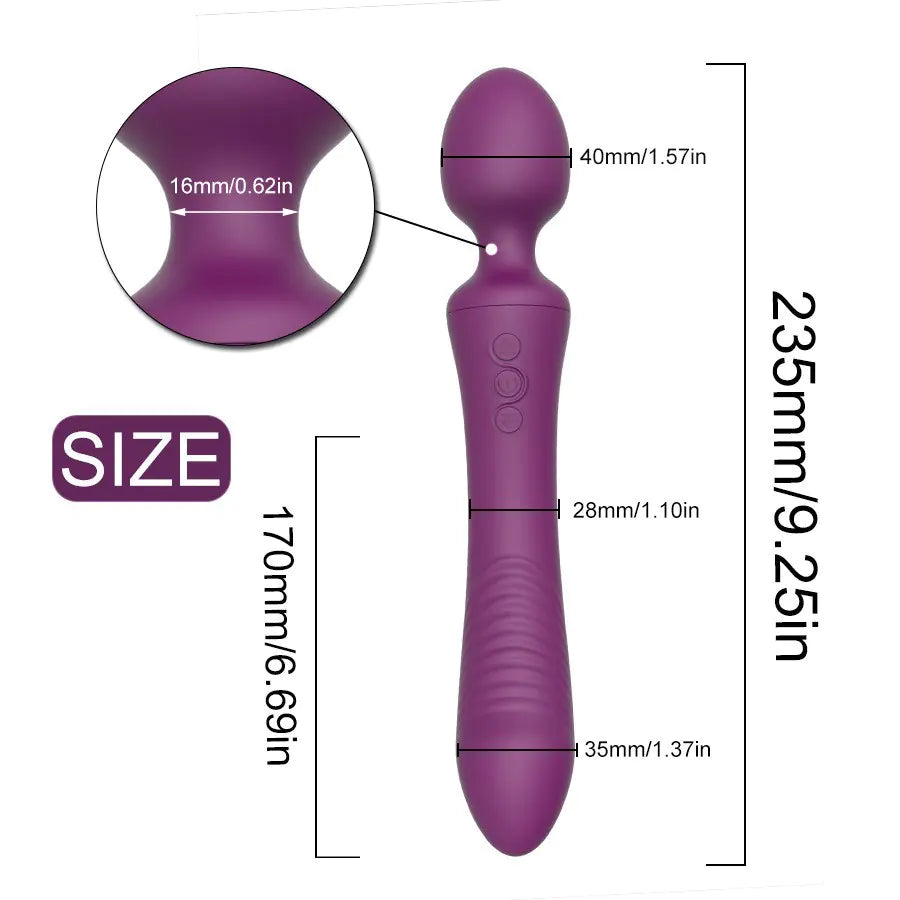 USB Rechargeable Dual-Head G-Spot Vibrator for Adults