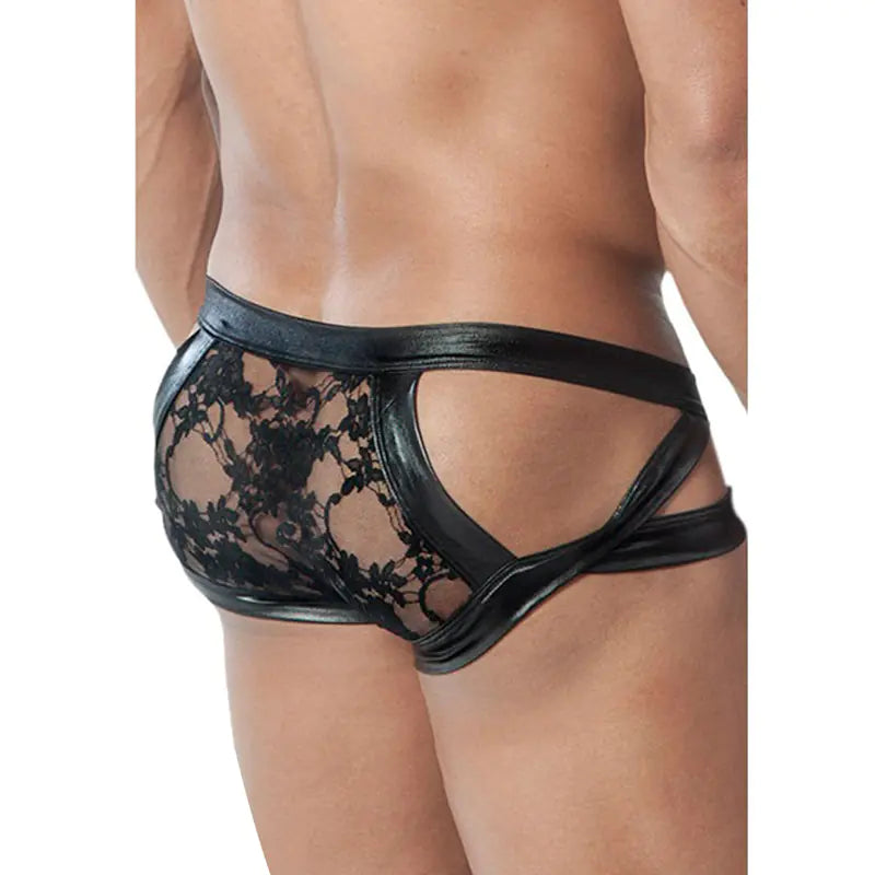 Men's Sexy Underwear, Lace Low Waist Briefs