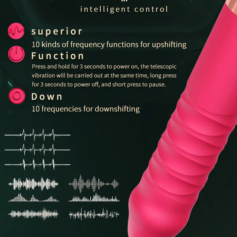 Automatic Telescopic Dildo Vibrator for Women