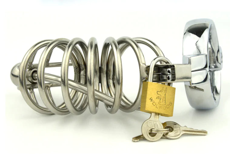 Adult Alternative Toys, Male Chastity Lock with Beads