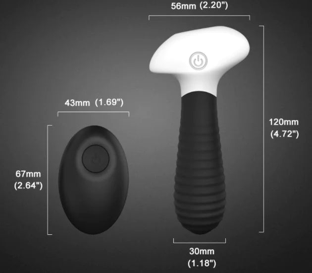 Unisex Threaded Anal Plug with Remote Control