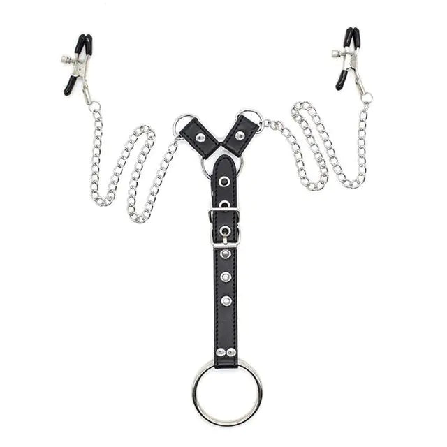"Dual Nipple Clamps - Alternative Adult Toy"