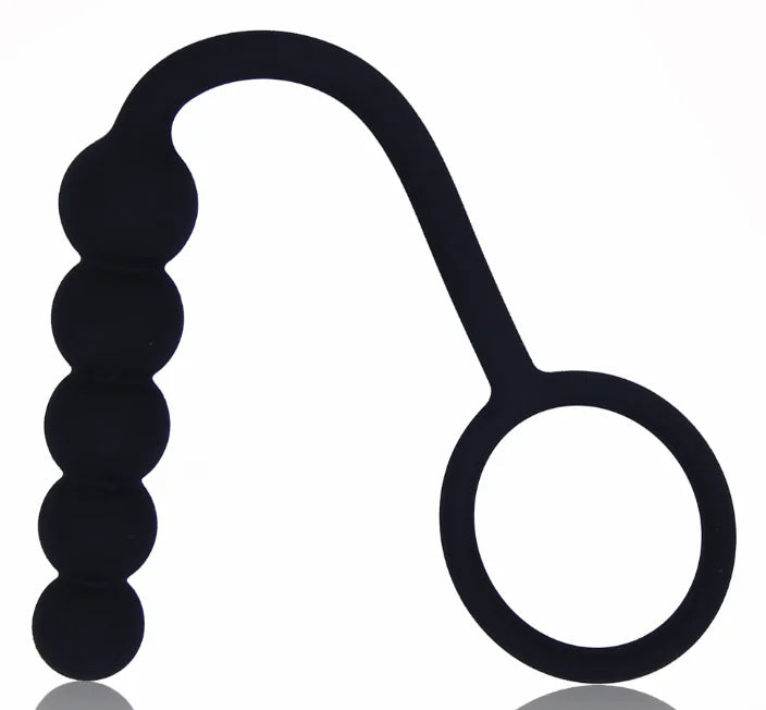 Silicone Beaded Anal Plug with Graduated Design