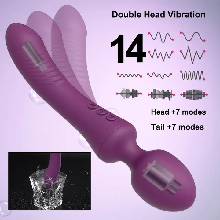 USB Rechargeable Dual-Head G-Spot Vibrator for Adults
