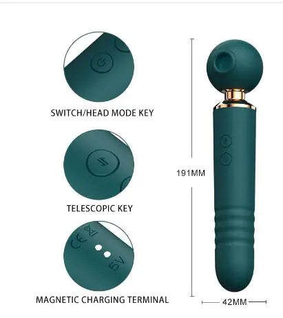 3-in-1 Magic Wand Vibrator (One Set)