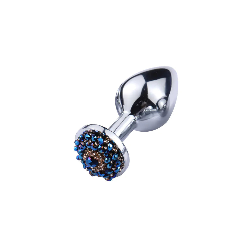 Metal Anal Plug with Gem for Adult Pleasure (Unisex)